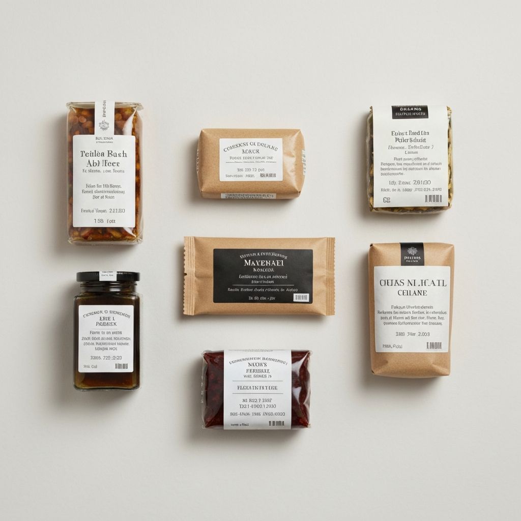 Verpackungen mit Herkunftsinformationen und Etiketten