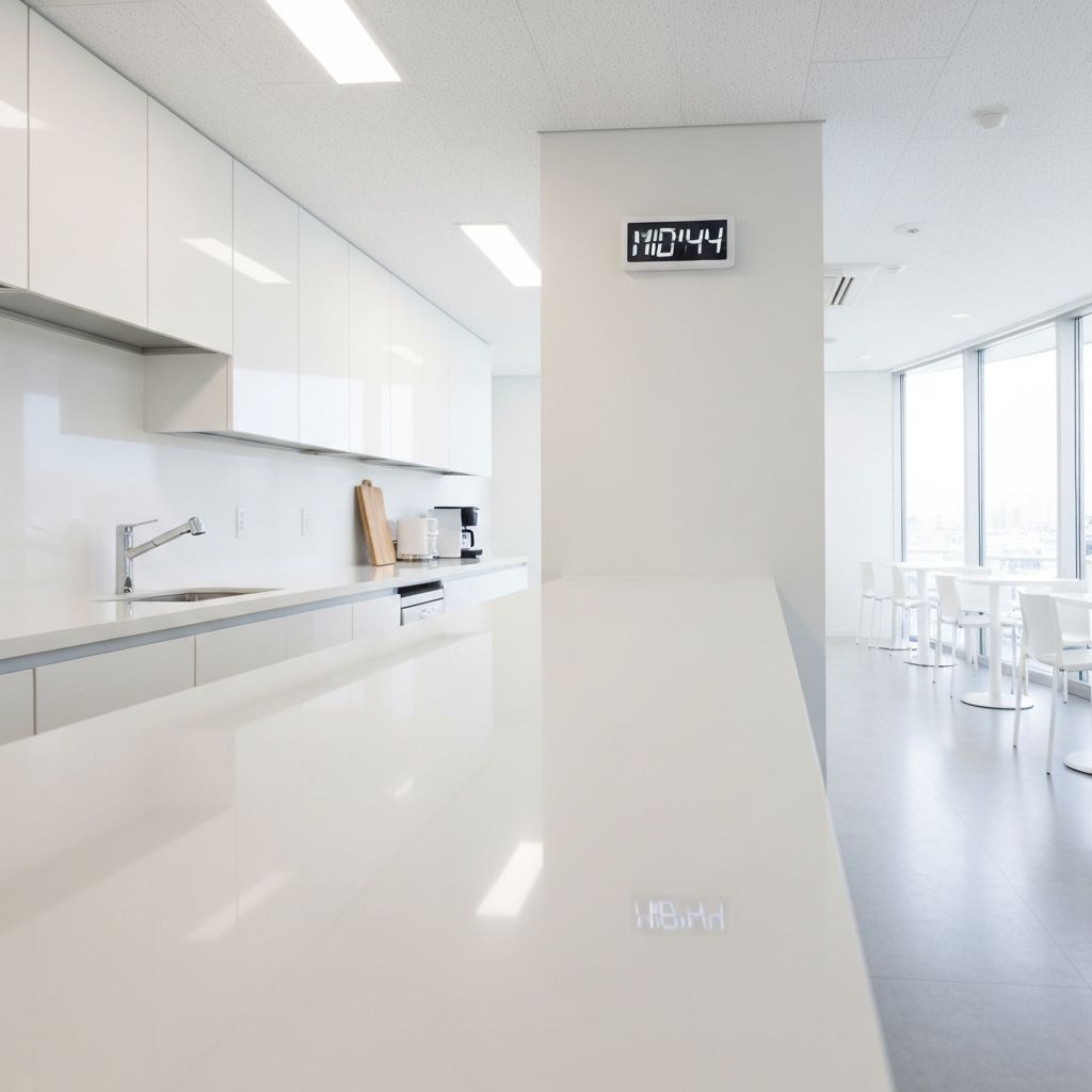 Moderne Büroküche während der Mittagspause